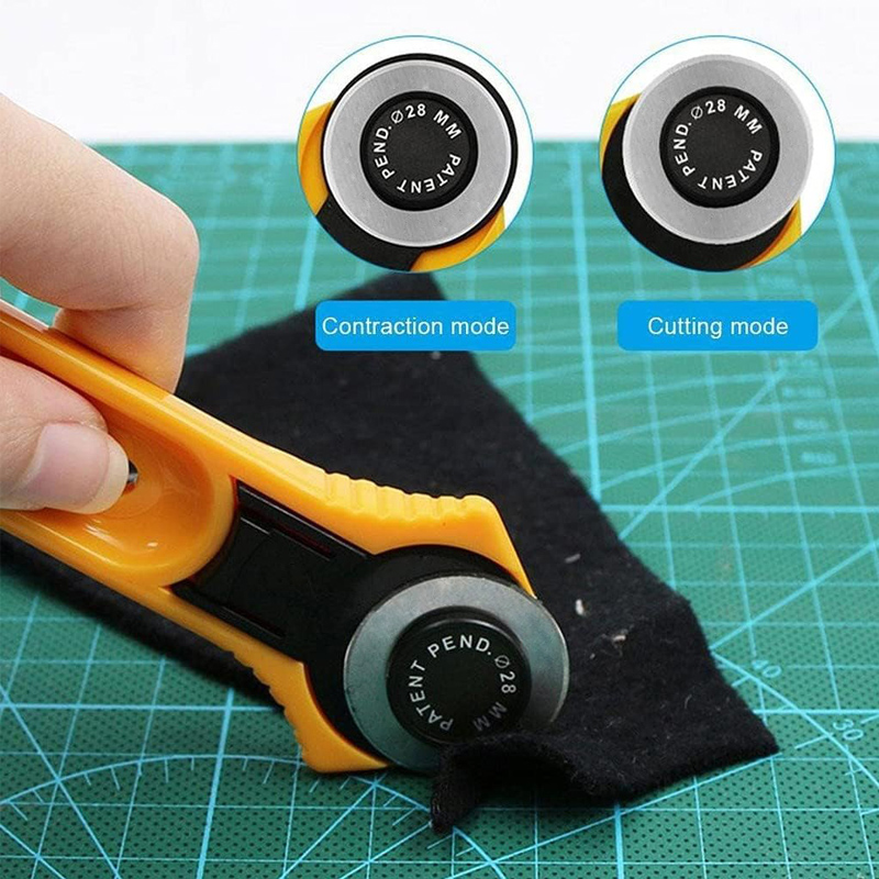Card Scraper Steel - Coupe-tissu rotatif 28/45mm, pour carte de