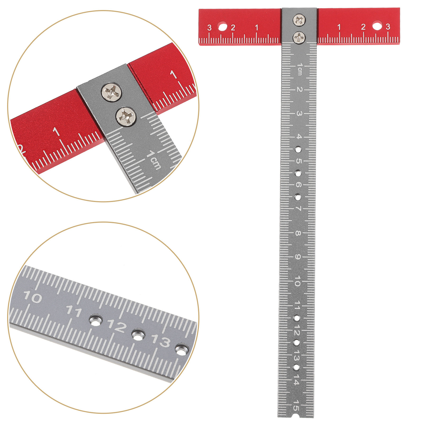Woodworking Essentials - Règle en T en alliage d'aluminium,