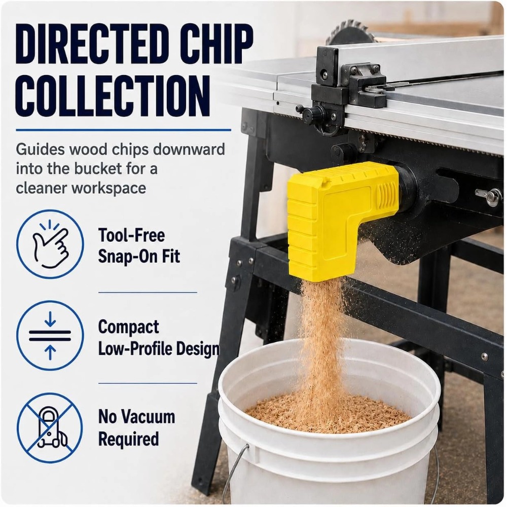 Vacuum Cleaner Woodworking - Adaptateur de collecte de sciure de