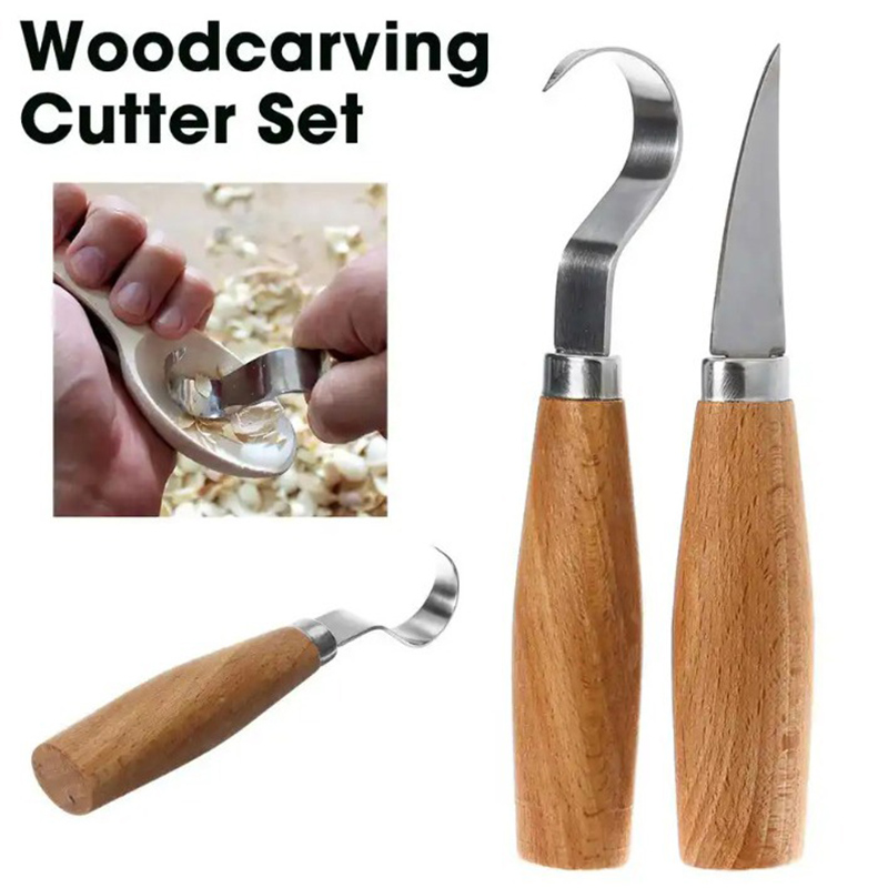 Woodworking Essentials - Couteau de sculpture sur bois, ciseau,