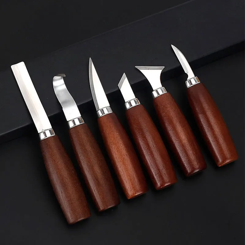 Woodworking Knife - Ensemble de 6 outils pour la