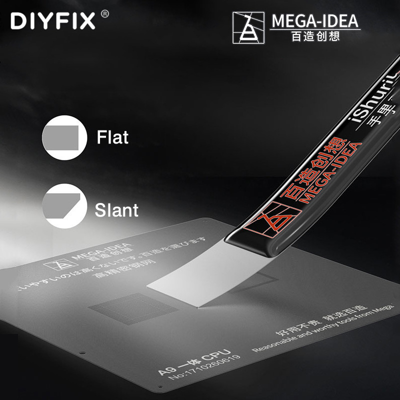 Card Scraper Steel - MEGA-IDEA T0.2MM Grattage 18/Couteau pio Oblique