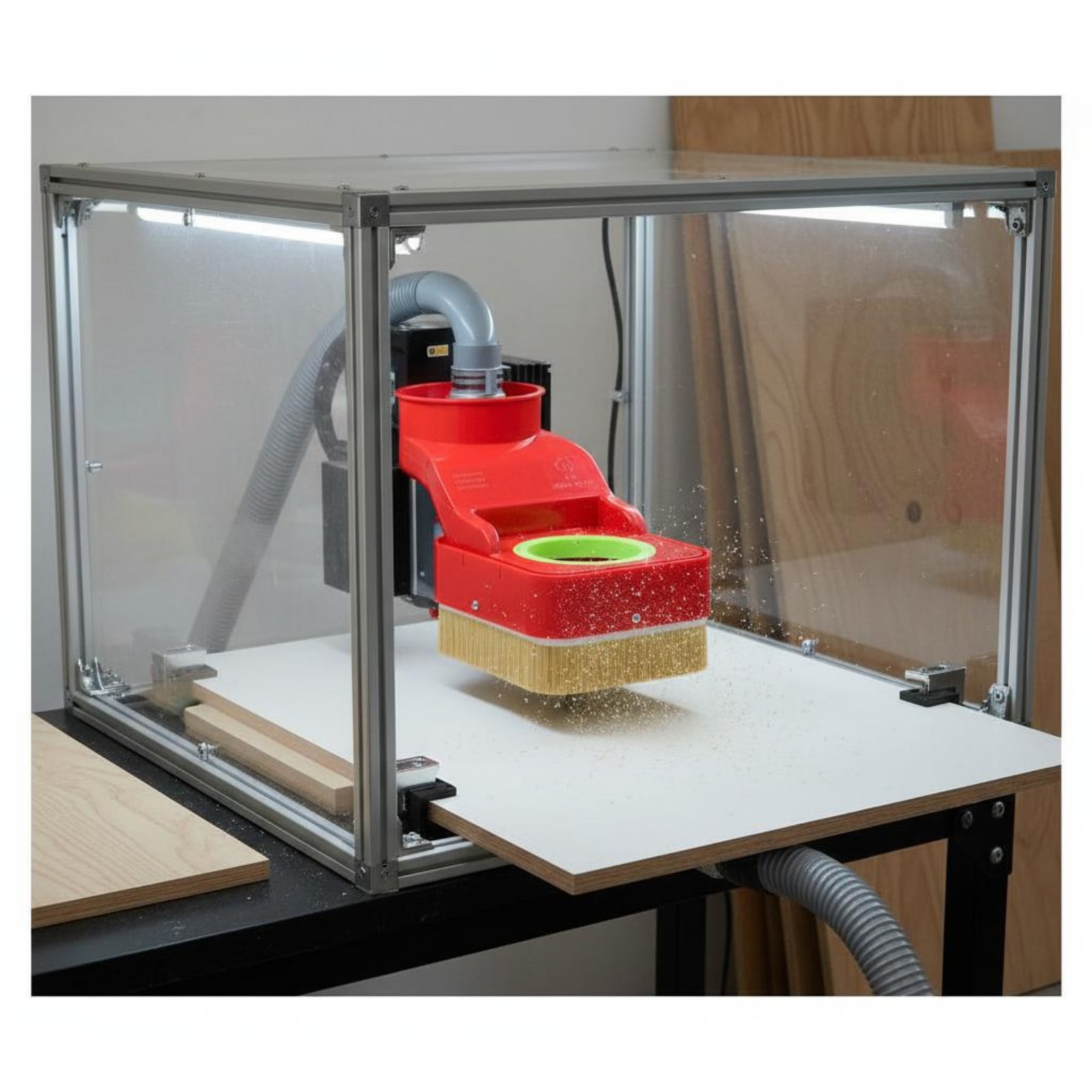 Brosse anti-poussière pour rou - Woodworking Cnc Machine avis et prix