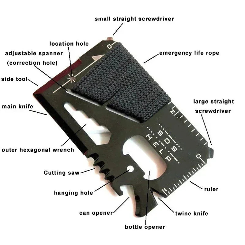 Couteau de sauvetage multifonc - Card Scraper Steel avis et prix