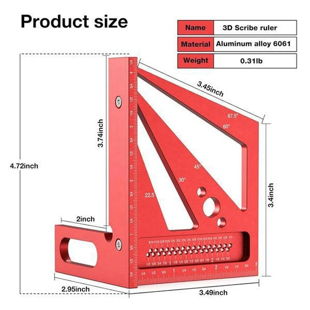 Règle de mesure multi-angles 3 - Woodworking Workshop Layout avis et prix